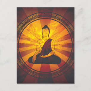 Vintage Buddha Print Postcard