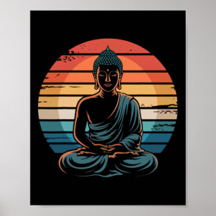 Vintage Buddha Zen Meditation Spiritual Yoga Gifts Poster