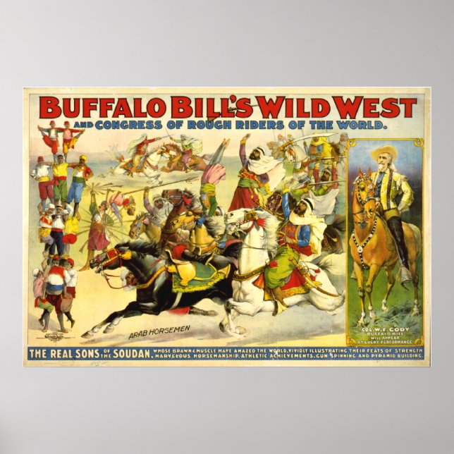 VINTAGE Buffalo Bill POSTER (repro) (Front)