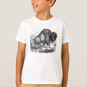 Vintage Buffalo Retro Bison Animal Illustration T-Shirt