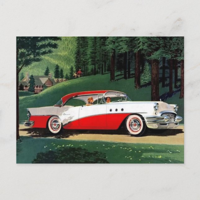 Vintage Buick Ad Postcard (Front)