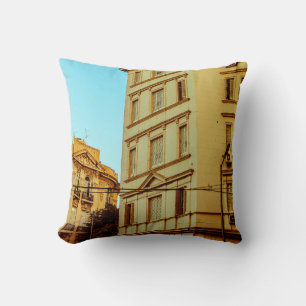 Vintage Building Facadearchitecture, building, cit Cushion