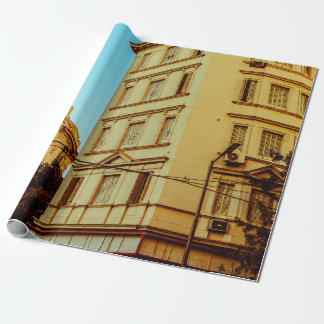 Vintage Building Facadearchitecture, building, cit Wrapping Paper