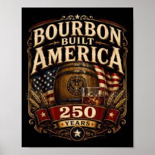 Vintage Built Aamerica Patriotic 250 Years 3 Poster