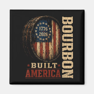 Vintage Built Aamerica Patriotic 250 Years Design Magnet