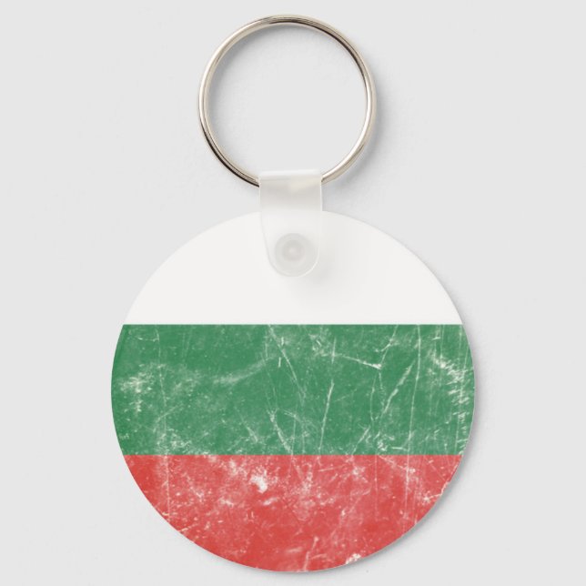 Vintage Bulgarian Flag Key Ring (Front)