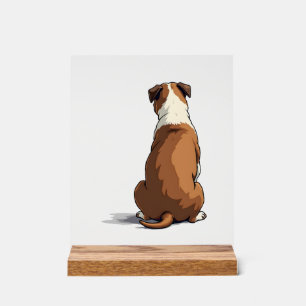 Vintage Bulldog Rear View Illustration Dog Lover G Acrylic Sign