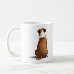 Vintage Bulldog Rear View Illustration Dog Lover G Coffee Mug