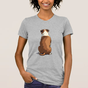 Vintage Bulldog Rear View Illustration Dog Lover G T-Shirt