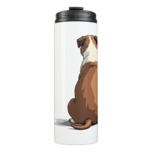 Vintage Bulldog Rear View Illustration Dog Lover G Thermal Tumbler