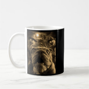 Vintage Bulldog Selfie With Spooky Ecrows Coffee Mug