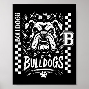 Vintage Bulldogs School Spirit Back to School Poster