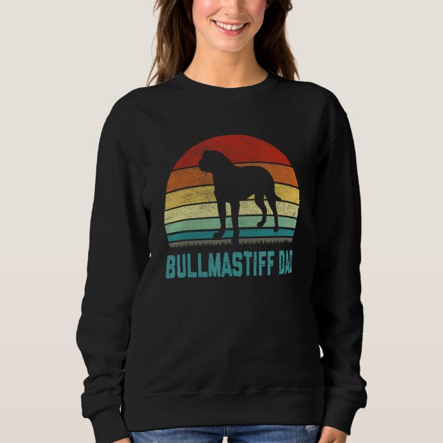 Vintage Bullmastiff Dad  Dog Sweatshirt (Front)