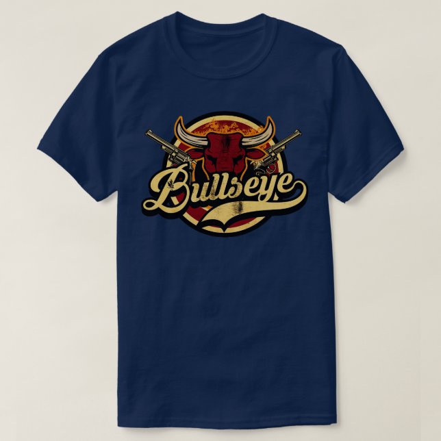 Vintage Bullseye Firearms T-Shirt (Design Front)