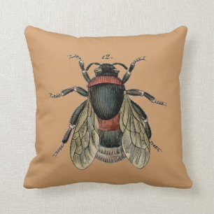 Vintage Bumblebee Pillow