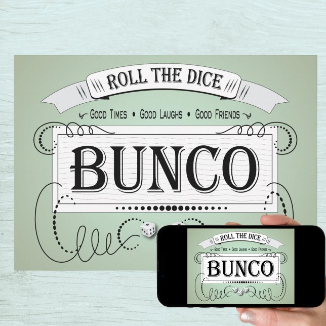 Vintage Bunco Dice Invitation (Creator Uploaded)