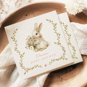 Vintage Bunny Baby Shower Napkin