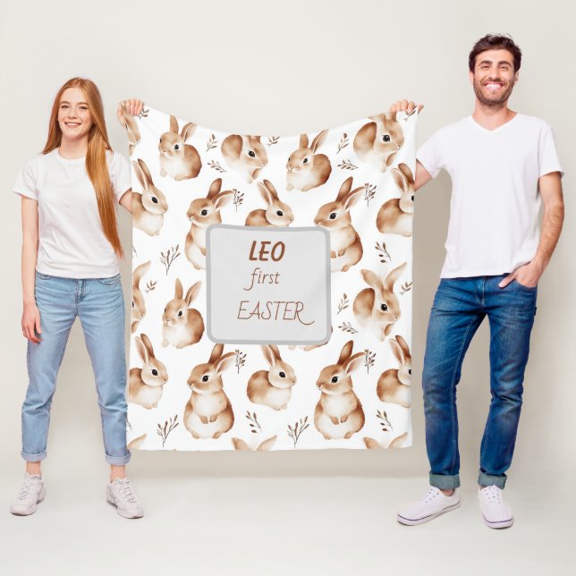 Vintage Bunny Easter Blanket – Own NAME (In Situ)