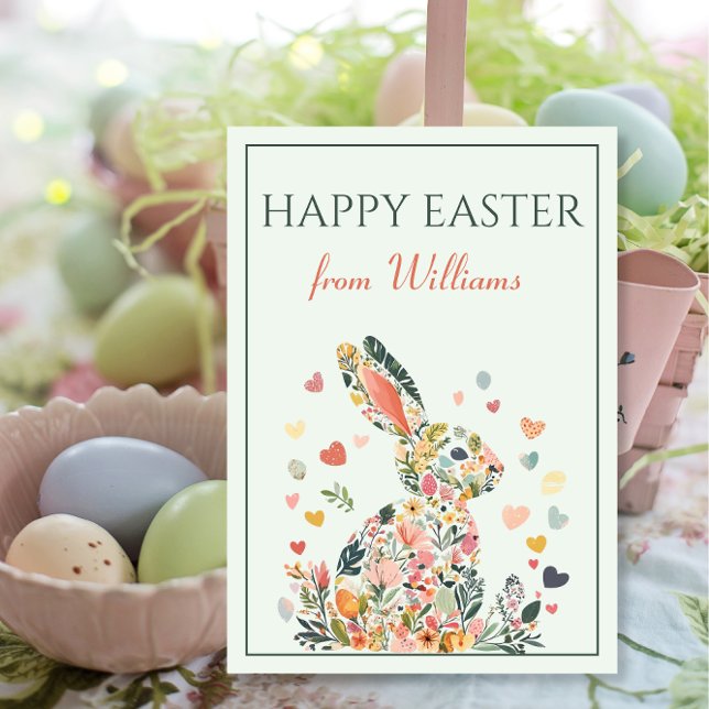 Vintage Bunny Easter Greeting Holiday Card (Creator Uploaded)