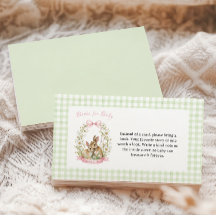 Vintage Bunny Green Gingham Books for Baby