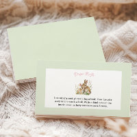 Vintage Bunny Green Gingham Diaper Raffle