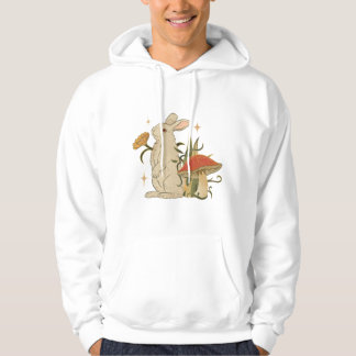 Vintage Bunny & Mushroom Artwork T-Shirt Hoodie