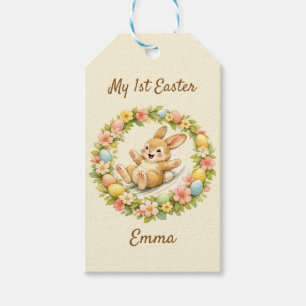 Vintage Bunny My First Easter Gift Tags