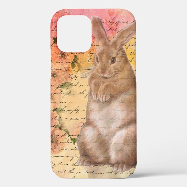 Vintage Bunny Rabbit Collage Case-Mate iPhone Case (Back)