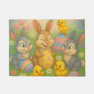 Vintage Bunny/Rabbit Easter Egg/Spring  Doormat