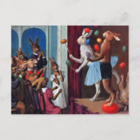 Vintage Bunny Show Postcard