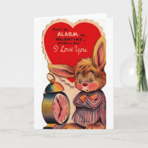 Vintage Bunny Valentine's Day Card
