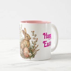 Vintage Bunny With Egg Easter Mug