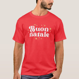 Vintage Buon Natale Italian Christmas Italy Pride T-Shirt