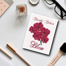 Vintage Burgundy Anemone Florals -Breathe, Believe
