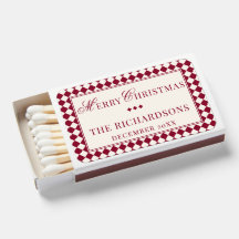 Vintage Burgundy Chequered Custom Christmas