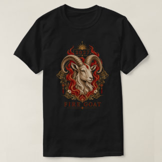 Vintage Burgundy Fire Goat Crest T-Shirt