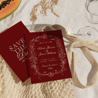 Vintage Burgundy Old Money Fancy Wine Wedding