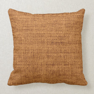 Vintage Burlap Linen Rustic Jute #2 Cushion
