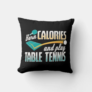 Vintage Burn Calories And Play Table Tennis Ping P Cushion