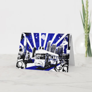 Vintage Bus Holiday Card