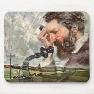 Vintage Business, Alexander Graham Bell Telephone Mouse Pad