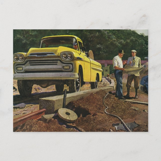 Vintage Business Architect Construction Contractor Postcard (Front)