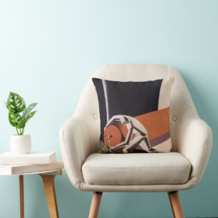 Vintage Business, Art Deco Fabrics and Textiles Cushion