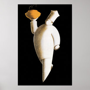 Vintage Business, Art Deco Restaurant Chef Poster