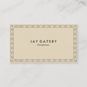 Vintage Business Card   Art Deco Design