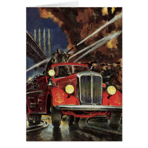 Vintage Business, Firemen Firefighters Fire Trucks