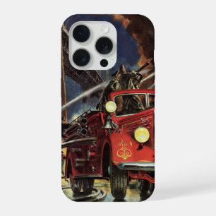 Vintage Business, Firemen Firefighters Fire Trucks iPhone Case