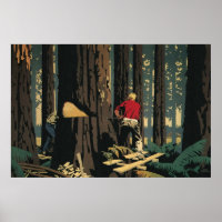 Vintage Business, Lumber Industry Redwood Forest