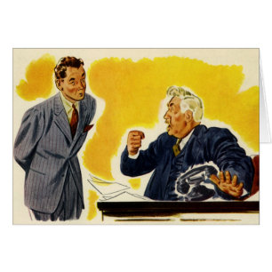 Vintage Business, Mad CEO Executive Boss Employee