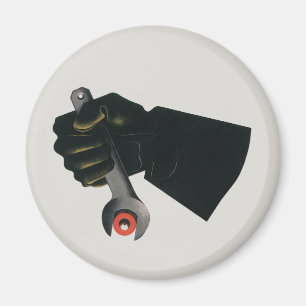 Vintage Business, Manufacturing Factory Machinist Magnet
